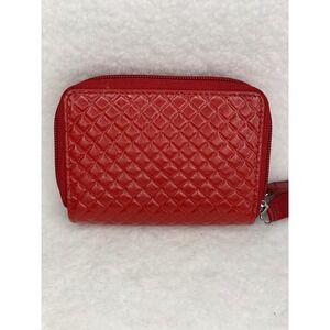Passage RFID Leather Wallet in Adorable Red  Quilted  Embossed